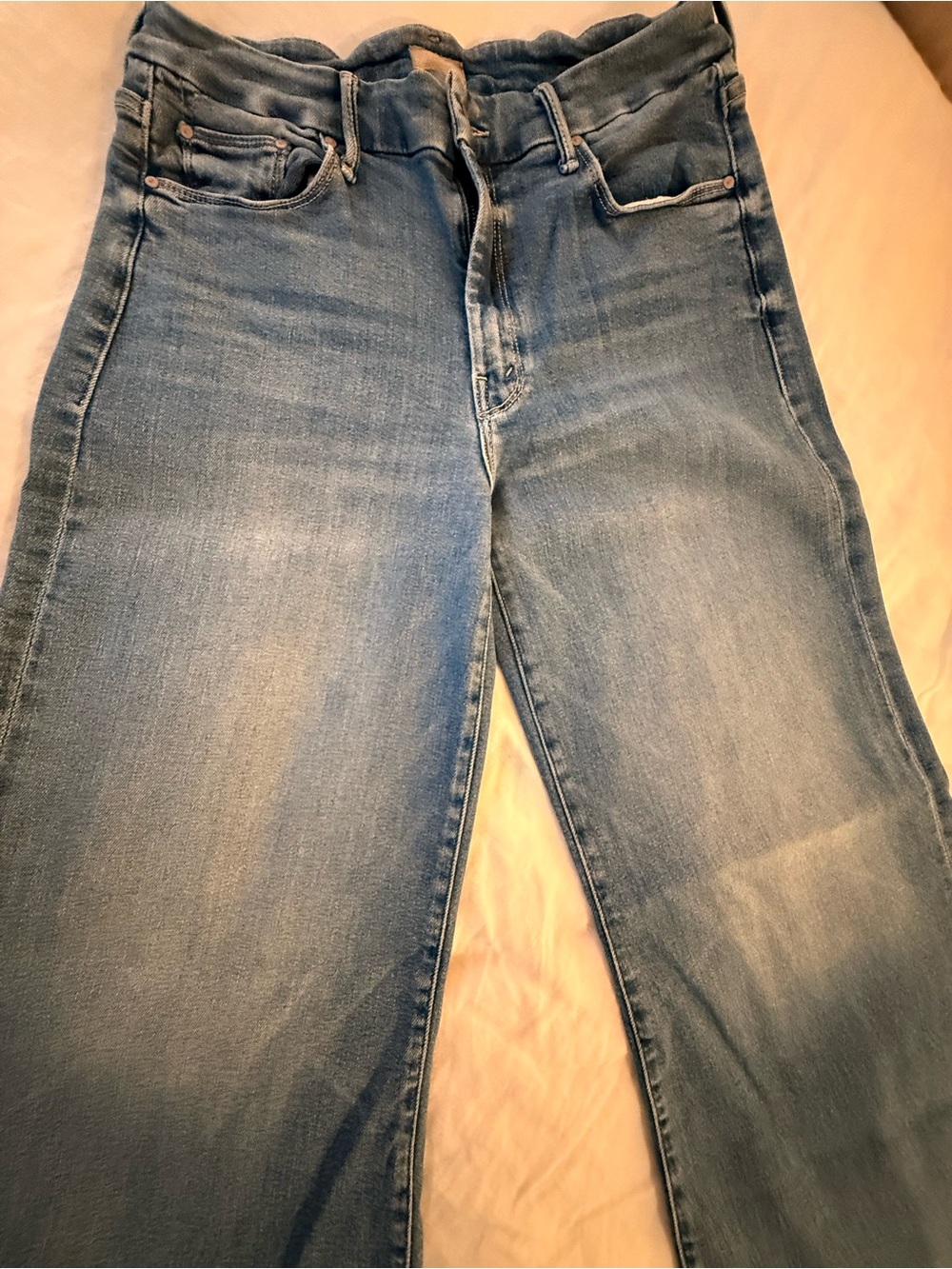 MOTHER Women's Light Blue Flare Jeans